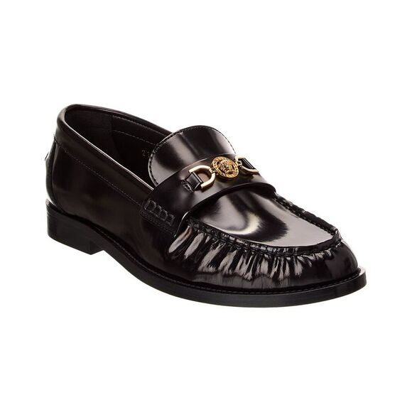 Versace Leather Loafer, Black - Picture 1 of 5
